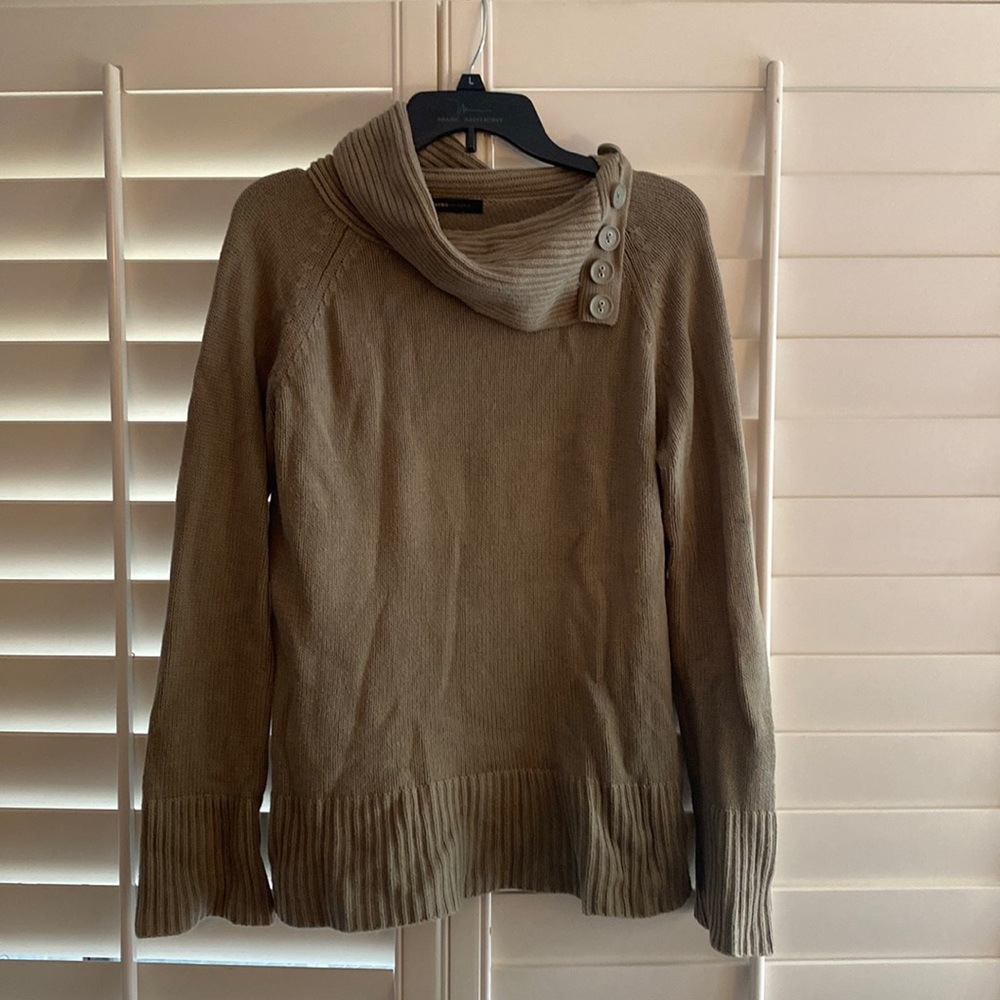 BCBG Women’s button up turtle neck sweater